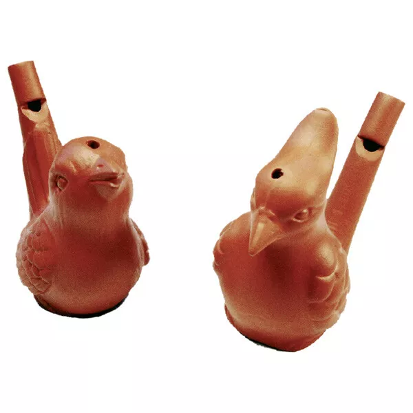 goki 15230 Vogelwasserpfeife, 6-6,5 cm hoch, Ton, terracotta (Modell zufällig, 1