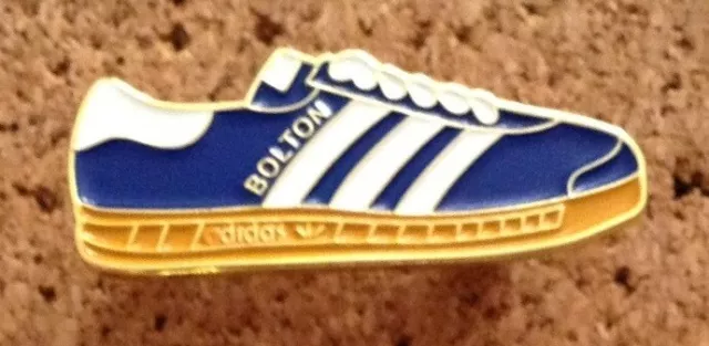 BOLTON WANDERERS Adidas Originals Gazelle Trainers Pin Badge
