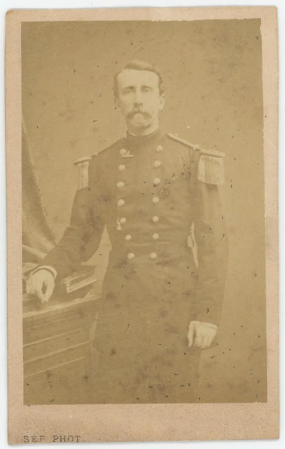 Photo CDV Officier de marine Fredricks & Daries Habana Cuba circa 1880