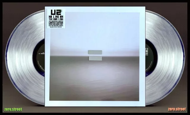 U2 No Line On The Horizon 2LP on CLEAR VINYL New SEALED Deluxe 10TH ANNIVERSARY