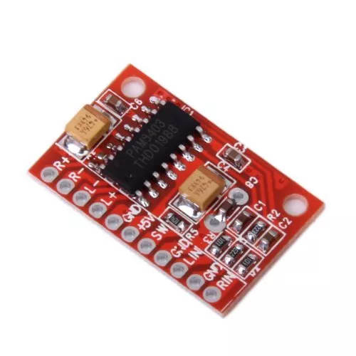 2PCS 2 Channels 3W Digital power PAM8403 Class D Audio Amplifier Board USB DC 5V