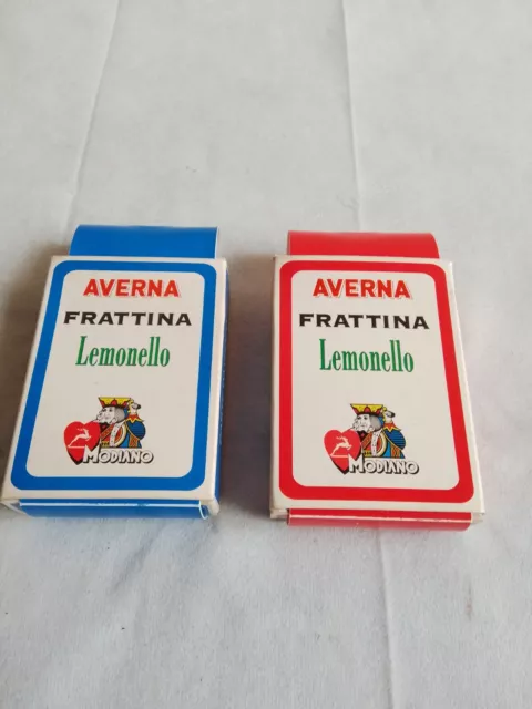 Amaro Averna - 2 Mazzi Di Carte Da Gioco Modiano Pubblicitarie