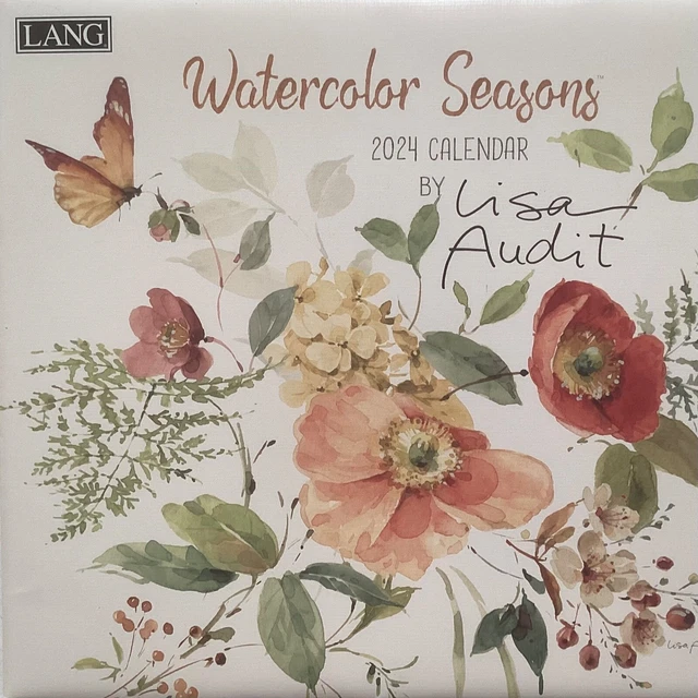 LANG 2024 WATERCOLOR Seasons Wall Calendar 12” x 24” With Artwork By