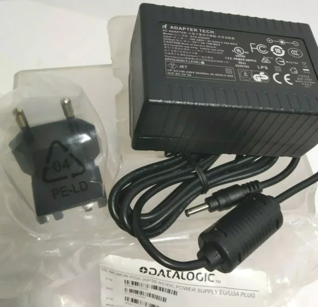 DL-MEMOR PG5-30P35 EU USA  5V 3A Ac STD-0530V ADAPTER TECH P13112200 94ACC1324 2