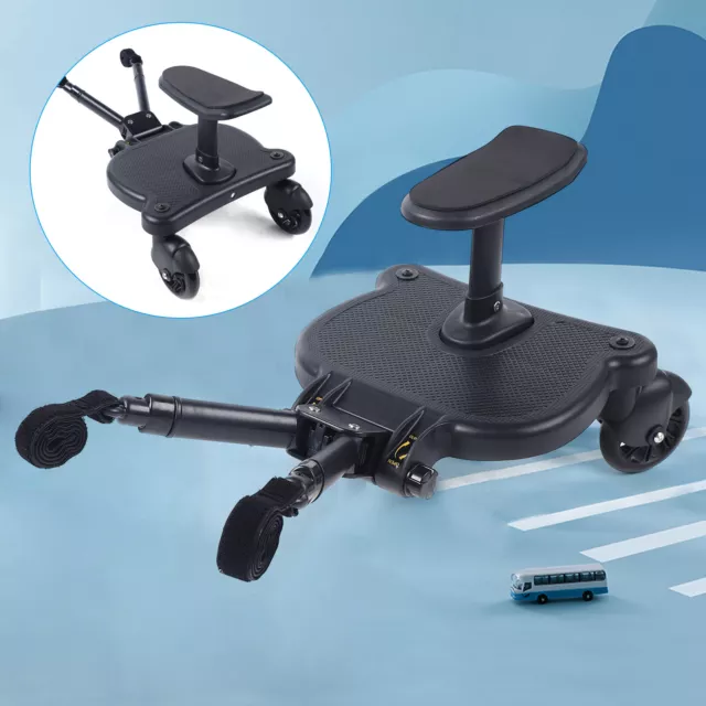 Black Stroller Connector Standing Board Pram Pedal Adapter Kids Buggy Board Seat