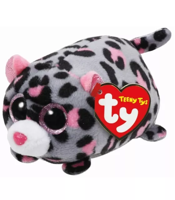 TY Teeny Tys Beanie Boo Boos Animal Plush Kids Soft Toy MILES THE LEOPARD 4" NEW