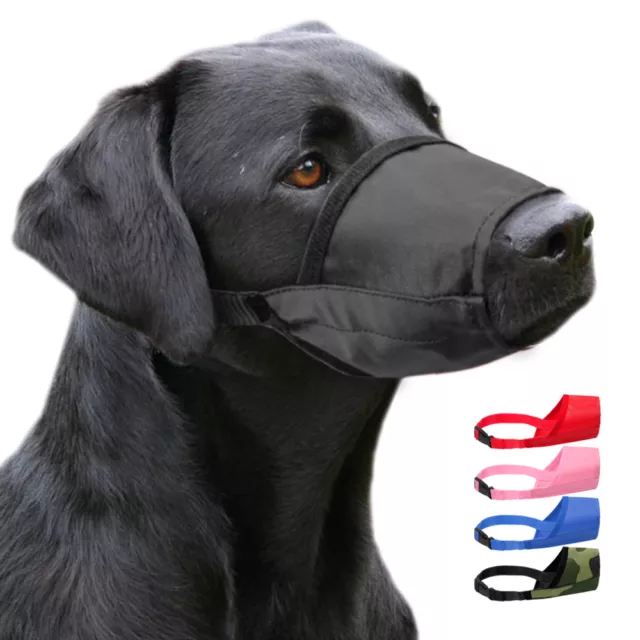 Muzzle for Small Large Dog Anti-Bark Bite Nylon Adjustable Size 1 2 3 4 5 6 7