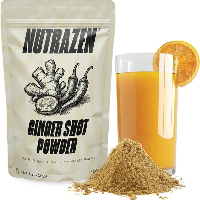 Dose Ginger GINGER AND TURMERIC Shot Powder 100 Servings | Drink Supplement | No ...