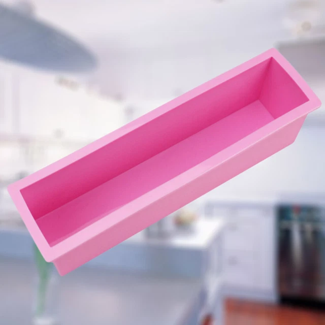 Pan de jabón rectangular flexible molde de silicona herramienta hágalo usted mismo para hacer pasteles de jabón