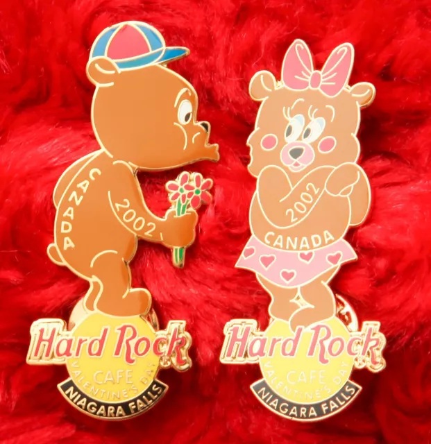 Hard Rock Cafe Pin Niagara falls canada bears boy girl hat lapel