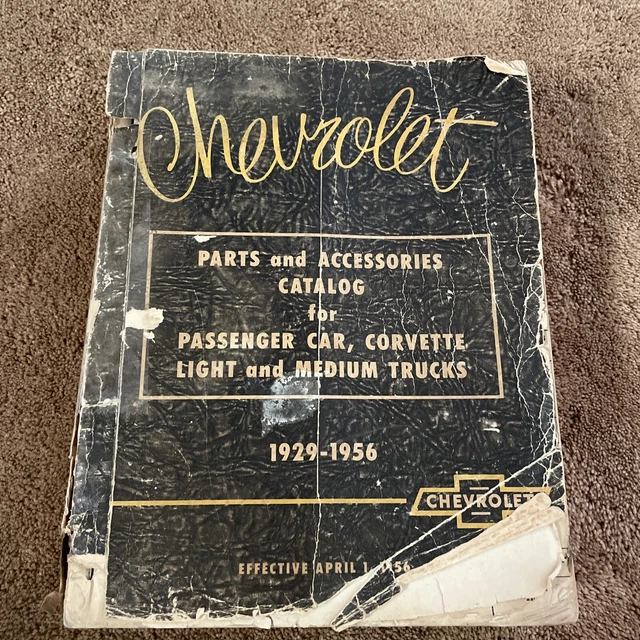 Vintage 1929-1956 Chevy Parts & Accessories Catalog GM Truck Auto Bowtie