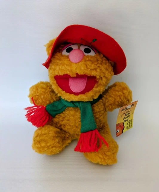 Vintage 1988 McDonald's Jim Henson Baby Fozzie Bear Plush Toy With Tag Muppet...