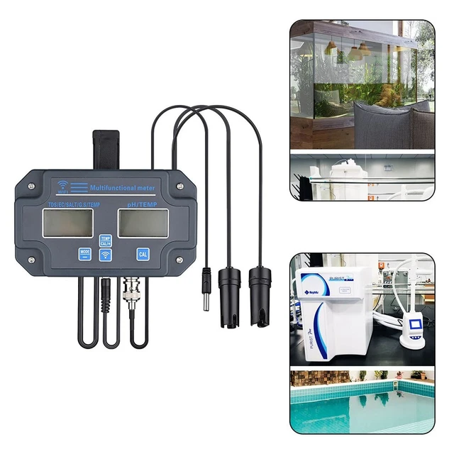 6 in 1 Digital WiFi PH EC  Temp Meter Water Quality Tester Tuya APP Control