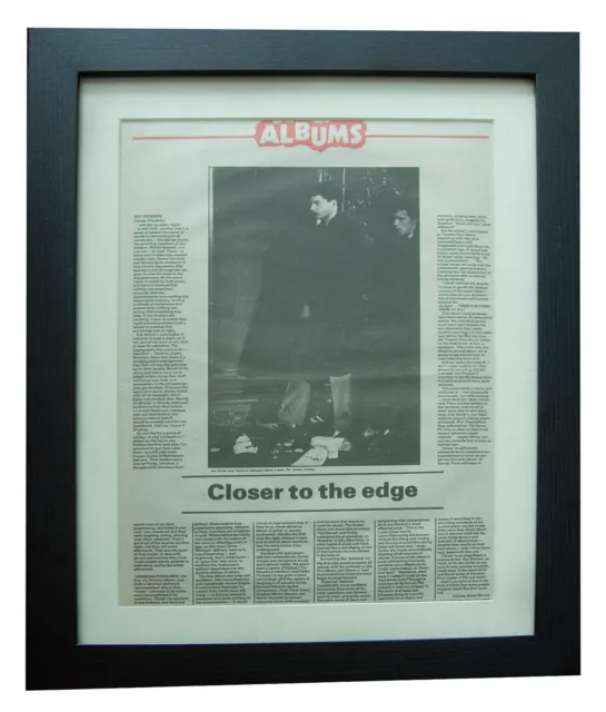 Joy Division+Closer+Orig Album Review From 1980+Poster+Ad+Framed+Fast World Ship