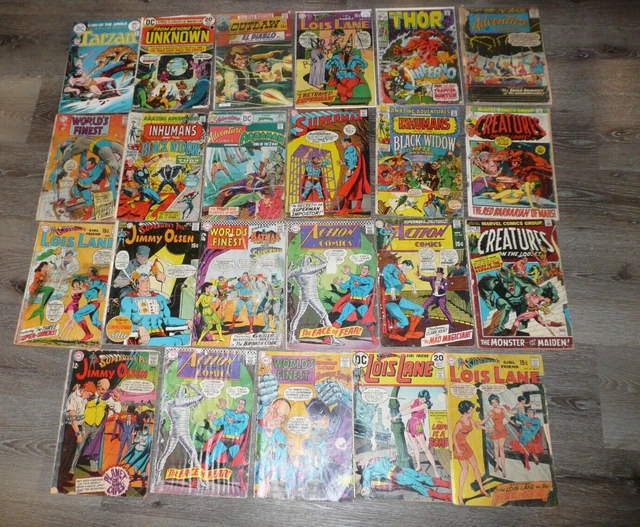 BRONZE + Silver Age Comic Lot of 23 Poor condition THOR #176 INFERNO Cover