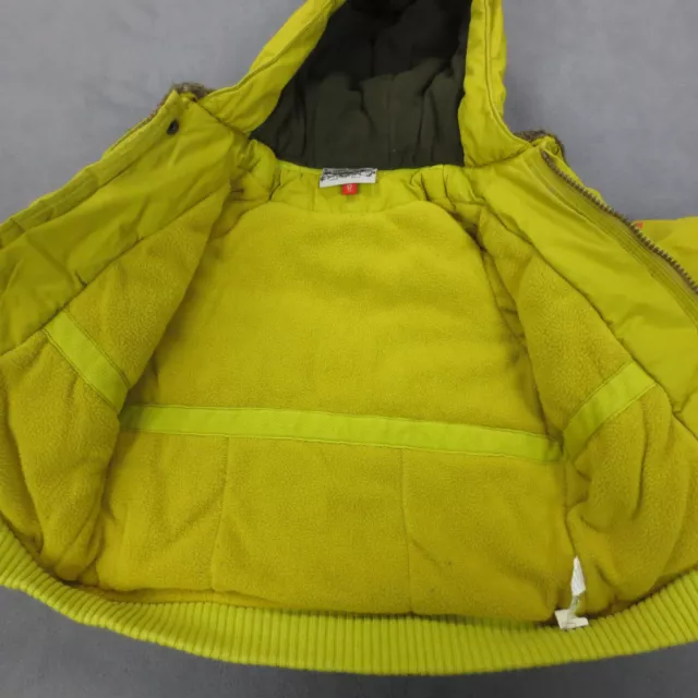 Catimini Manteau Enfant 12 Mois Jaune Chaud Capuche Coton Doublure Polyester 3