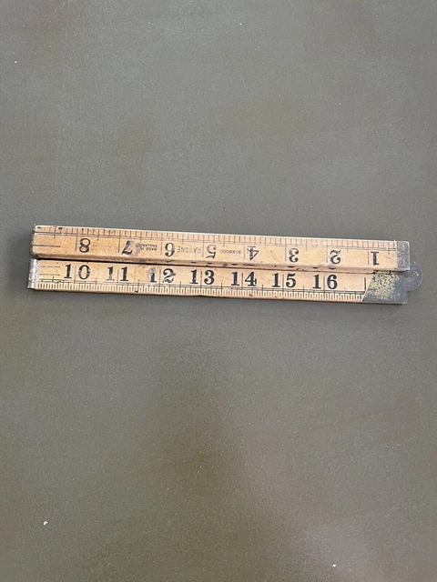 J Rabone And Sons Boxwood And Brass Folding Ruler