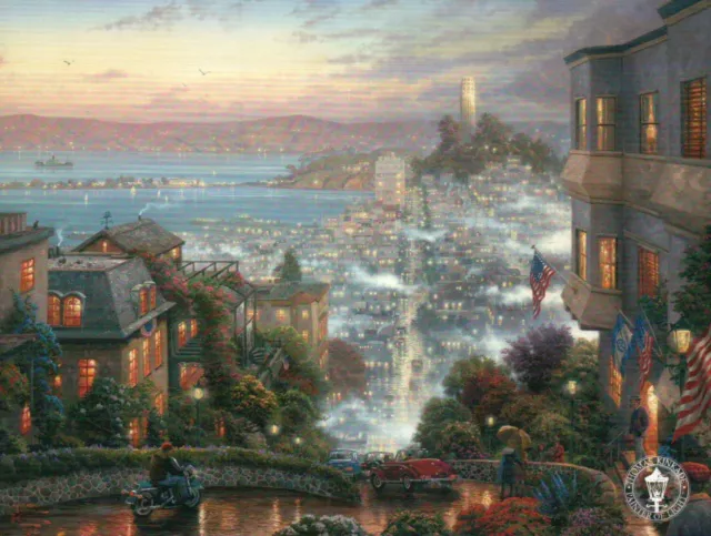 San Francisco, Lombard Street - California, CA - Thomas Kinkade Dealer Postcard