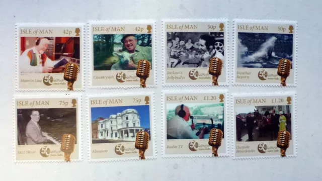 2014 Isle Of Man Manx Radio Set Of 8 Mint Stamps Mnh