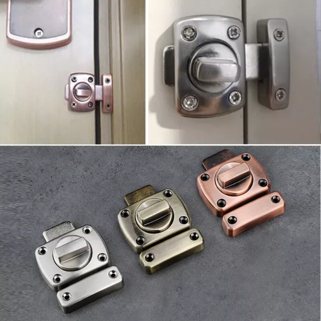 Rotating Bolt Latch Safety Door Sliding Lock Fence Gate Latches Home Security☆