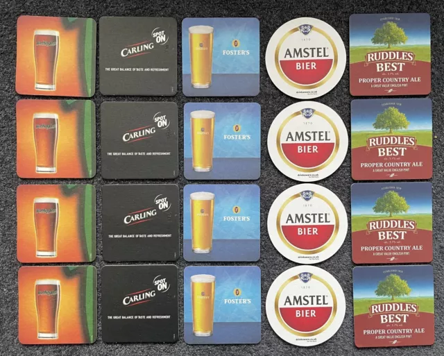 20 Premium Beer Mats Pack - Beer Coasters - Home Bar / Home Pub Experience