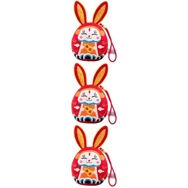 3 Count Coton Pp Enfant Jouet De Poupée Mascotte D'année Lapin Peluche