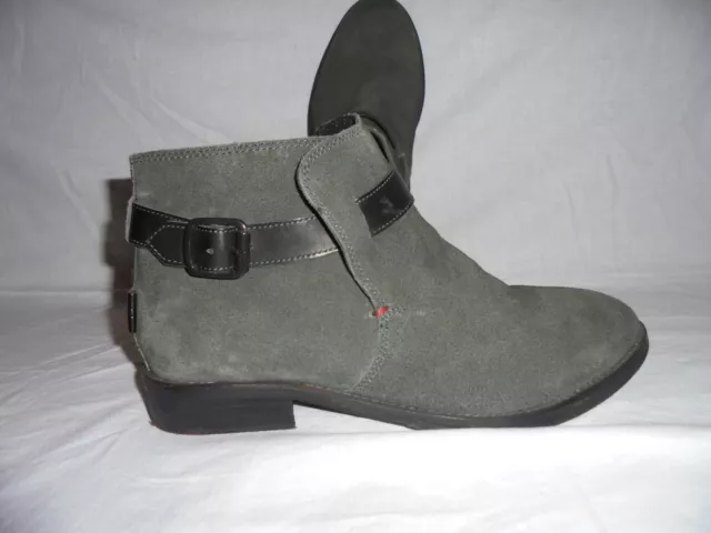 LEVI'S Bottines en Daim Gris Lanière Noire Femme T40 Portées 1 Fois Valeur 120€