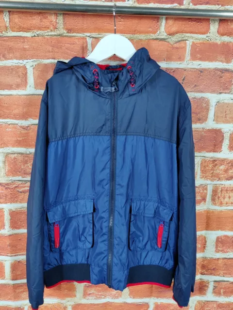 Boys George Navy Lightweight Coat Jacket Age 11-12 Years Zip Up Rain Kids 152Cm