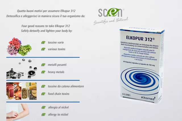 Elkopur312 Zeolite pura attivata 60 capsule da 785 mg. 3