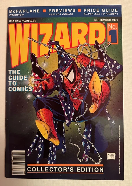 Wizard Magazine #1 VF UPC Newsstand Edition Todd McFarlane 🔥 RARE IMPOSSIBLE!