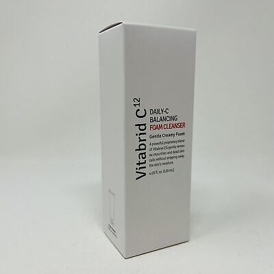 Limpiador diario de espuma de equilibrio Vitabrid C12 4,05 oz/ 120 ml tamaño completo nuevo en caja sellado