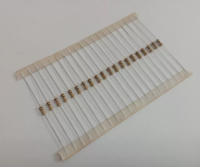 20x Résistances 1 Ohm CF-1/4W-TB +-5% 1/4W Watt Carbon Film PCB Électronique