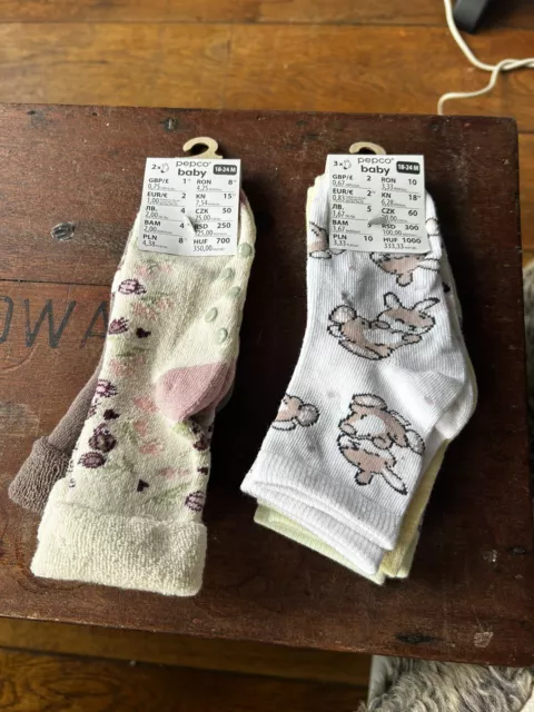 Baby Girl Socks X 5 Pairs - 18-24 months