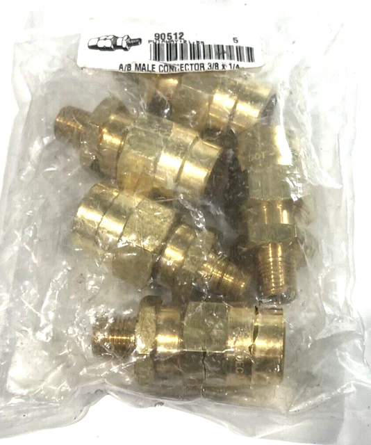 A/B Male Connector 3/8" x 1/4" Putaway 90512 (5-Pack)