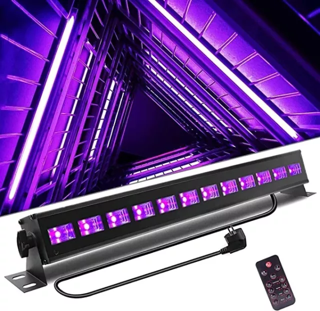 36W LED UV Black Light Tube - Party Light - Remote Control - Various Modes