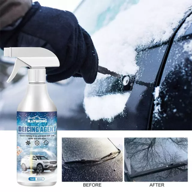 60ML CAR WINDSHIELD Ice-Remover Spray Deicing Deicer Defroster V