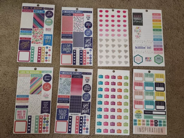 Huge Lot Girly Planner Stickers Labels Pay Diamond TV To Do List Work School