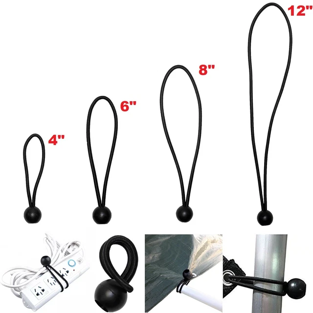 High quality Monoflex PP 6mm Black Bungee/Shock Cord Hooks+Clips Also Avalable | UK