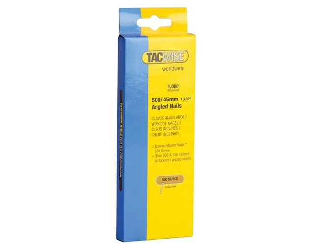 Tacwise 500 18 Jauge 45mm à Angle Ongles (Paquet 1000) TAC0484