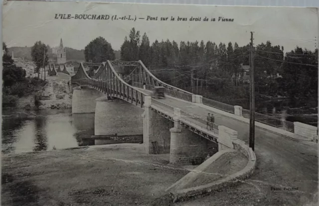 Island Bouchard 37 CPA Bridge on The Arm Right Of La Vienna Good Condition 1910