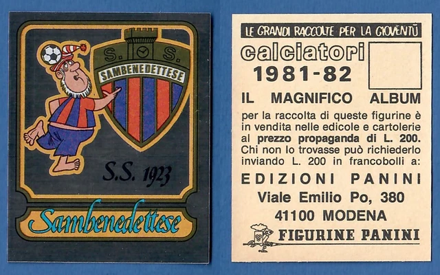 Figurine Panini Sambenedettese 1981/82 N°476 - Autocollant Avec Papier Calque