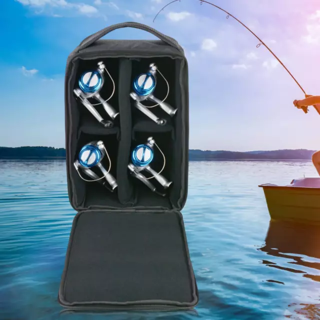Fishing Reel Storage Case Fishing Bag Organizer Handbag Large Capacity Fishing