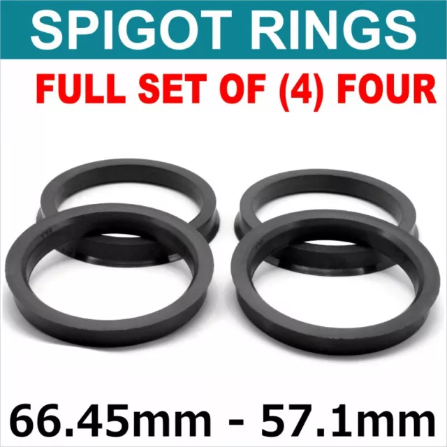 66.45 - 57.1 Audi SET OF 4 SPIGOT RINGS For Alloy Wheel Hub Centric wheel spacer