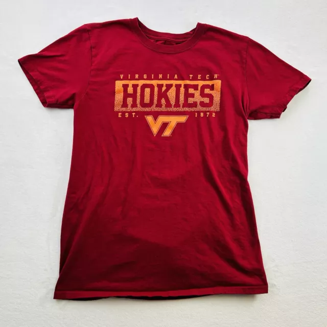 Virginia Tech Hokies Shirt Womens Medium Red Yellow University Football Ladies