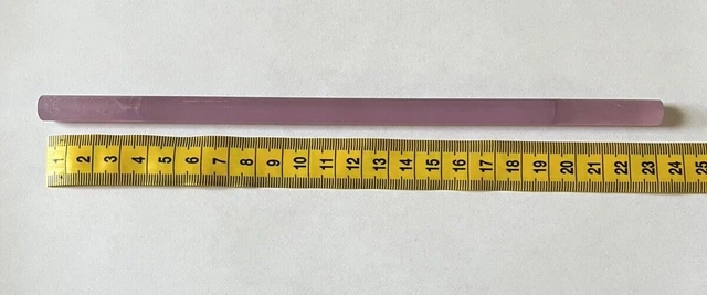 [A] Nd:YAG Laser Rod 10x230mm (~50g) Lapidary Crystal, Laboratory Seconds - Read