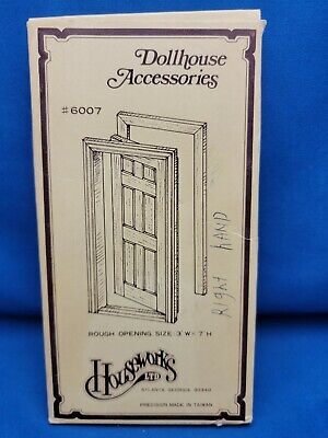 HALF SCALE DOOR 6 PANEL  1:24 Dollhouse wooden #H6007 miniature Houseworks