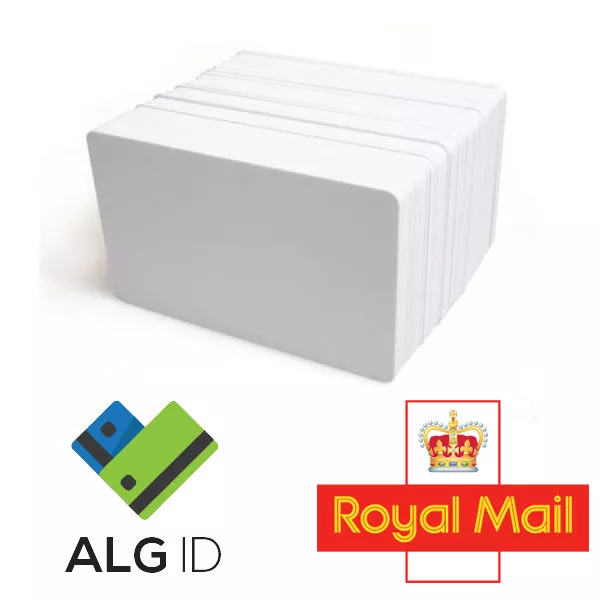 1000 Blank White PVC Plastic ID Cards CR80 - 760 Micron - Free Next Day Postage