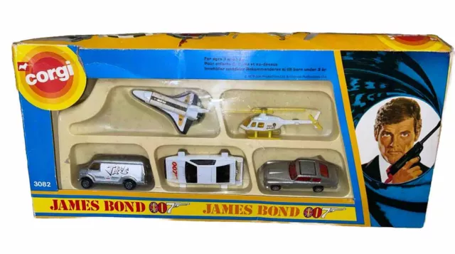 Vintage Corgi Juniors 3082 James Bond 007 Five Car Set 1979 Complete in Box RARE