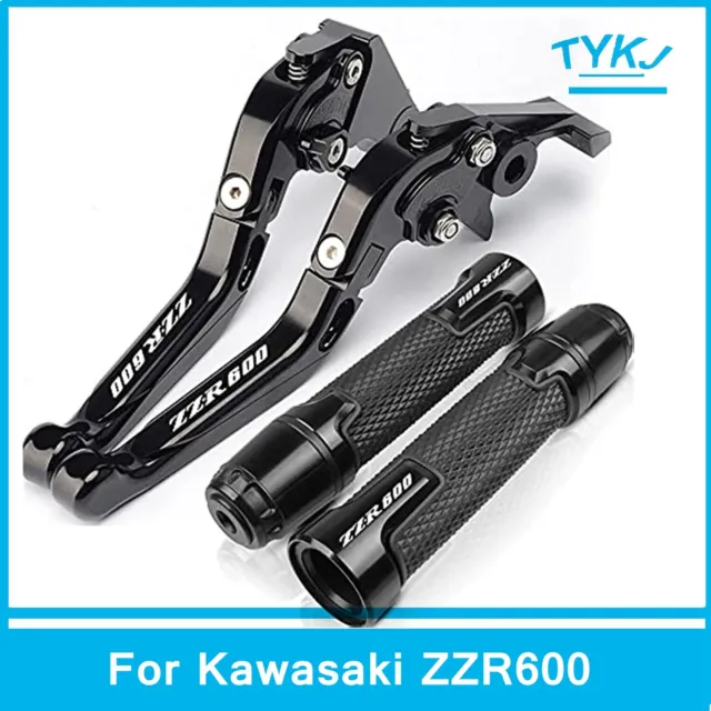 For Kawasaki ZZR600 1990-2009 Motorcycle Brake Clutch Levers Hand Grips Caps