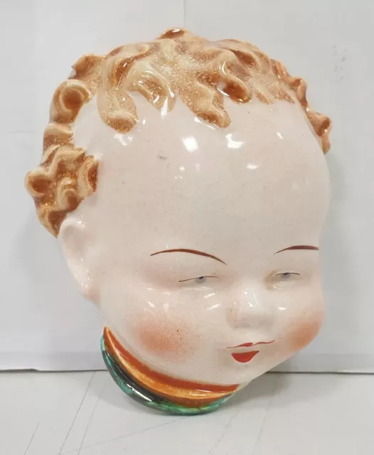 ancienne sculpture buste bebe enfant ceramique faience max roesler bavarois